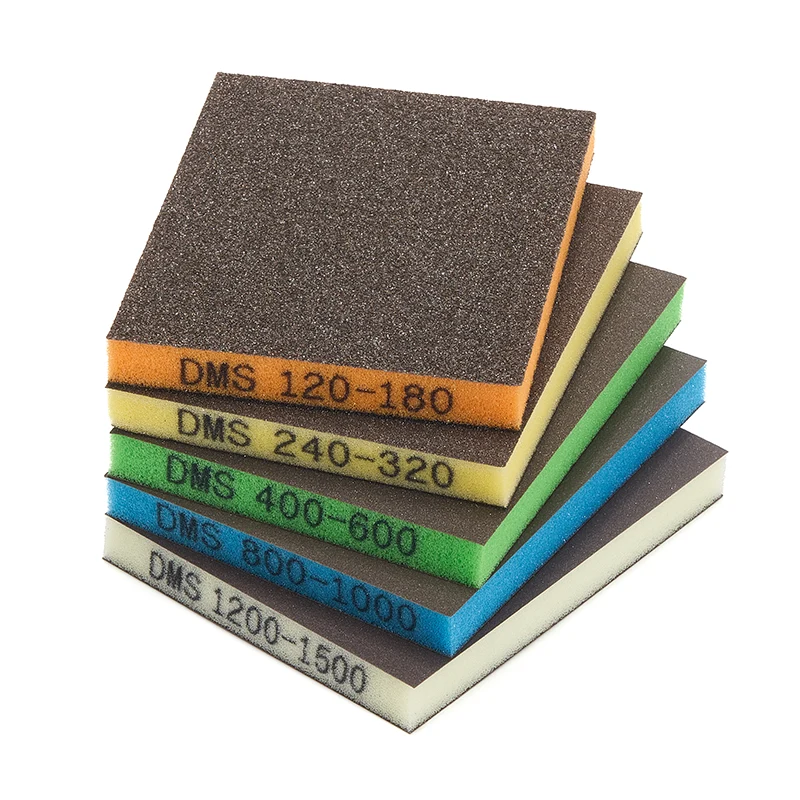 إسفنجة صنفرة ملونة مزدوجة الجوانب